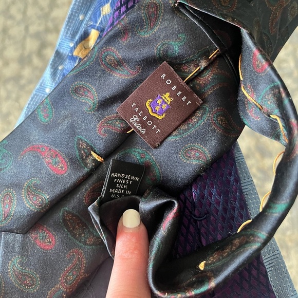 Lot of Falconnable and Robert Estate 100% Silk Ties, Men - Picture 7 of 7